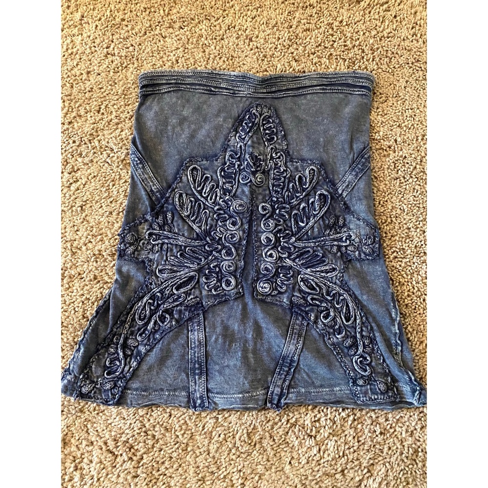 💙 Free People Blue Denim Tube Top 💙